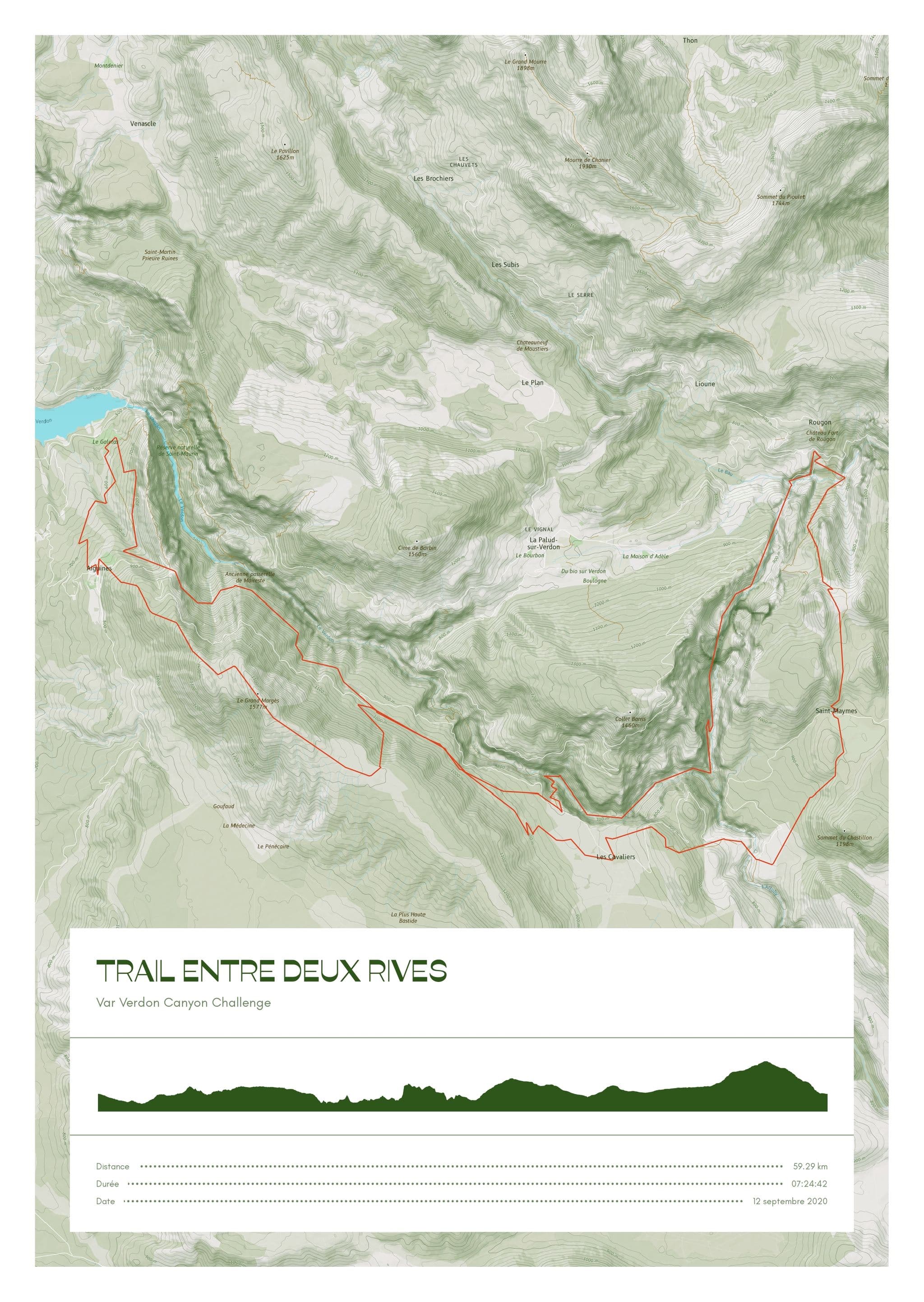 Image du poster cartographique de Trail entre deux rives